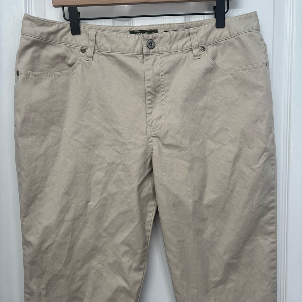 Khaki Stretch Capri Pants | Eddie Bauer 16 - Picture 3 of 10